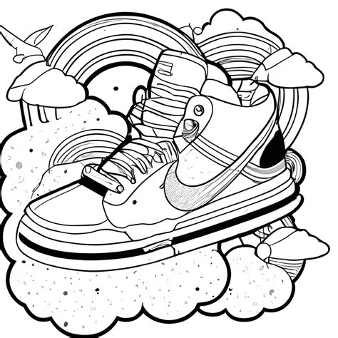 Nike Shoes Coloring Page