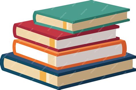 Books stack clip art vector illustration | Premium AI-generated vector
