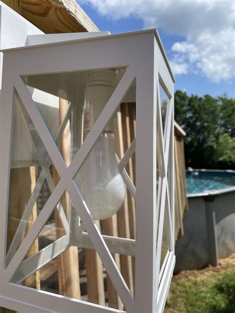 allen + roth St. Joseph 1-Light 13-in H Matte White Outdoor Wall Light ...