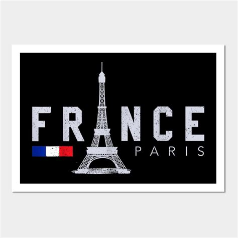 France Paris French Flag Eiffel Tower Souvenir Gift Wall Art