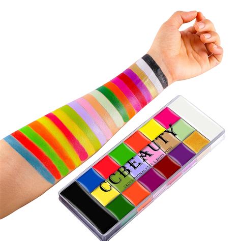 CCbeauty Professional Face Body Paint Kit 2x20 Colors with 10 Blue ...