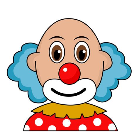 Clown Face Half Bald Head Outline 22835701 PNG