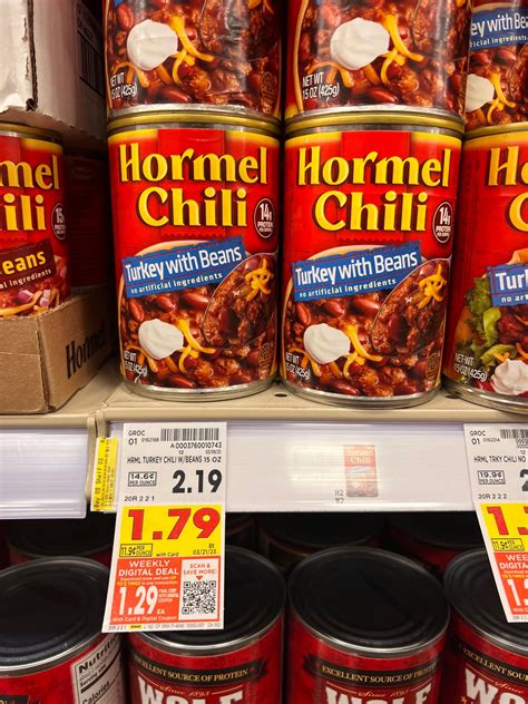 Hormel Canned Chili as low as 79¢! - Kroger Krazy