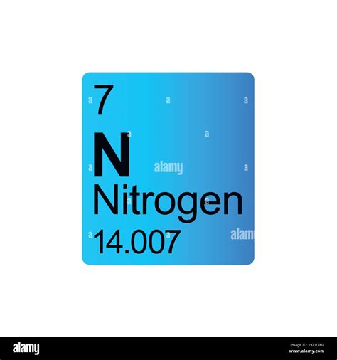 Nitrogen Element Symbol Premium Vector | Periodic Table Element