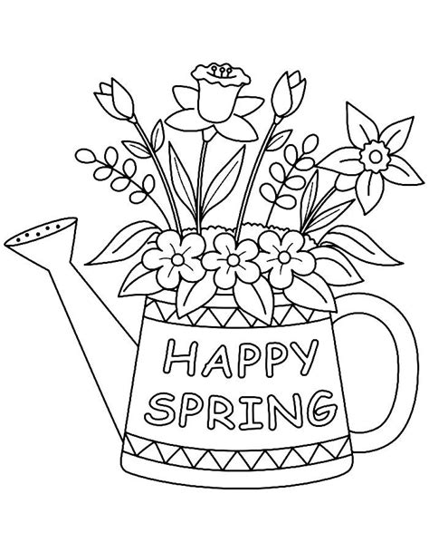 Spring Coloring Worksheets 的图像结果
