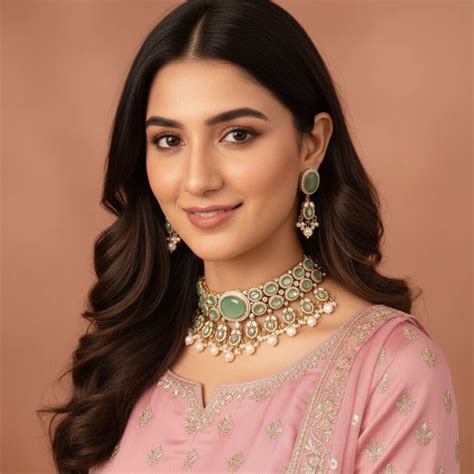 Padmavati Choker Set- Green – NoorESandook