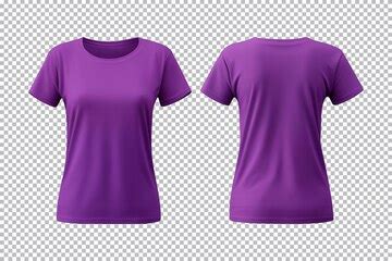 Conjunto realista de camisas roxas femininas mockup vista frontal e ...