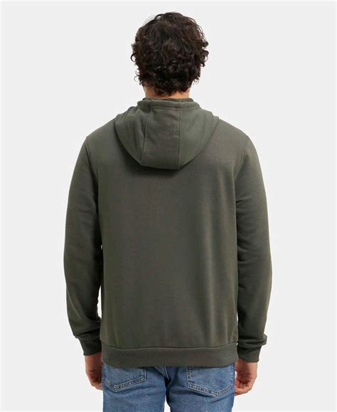 Buy Super Combed Cotton Rich French Terry Hoodie Sweatshirt with Ribbed ...
