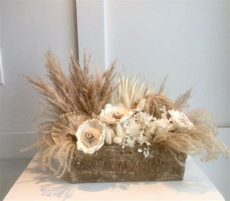 Dried flower arrangement with a vase boho floral arrangement flower ...