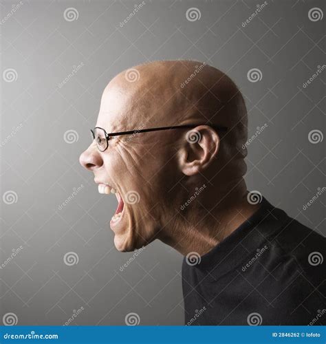 Profile Of Man Screaming. Stock Photography - Image: 2846262