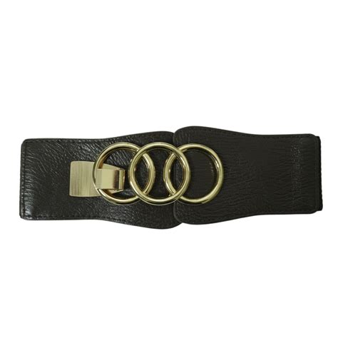 Waist Belt with Gold Interlocking Rings Buckle – Thejoe