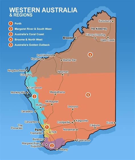 Map of Western Australia | Western Australia - Australia's Guide ...