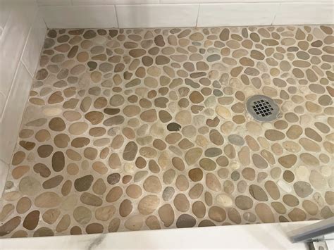 How to Grout Natural Stone Pebble Shower Floors