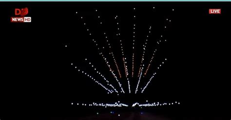 1000 Drone Light show by IIT Delhi startup BotLab Dynamics