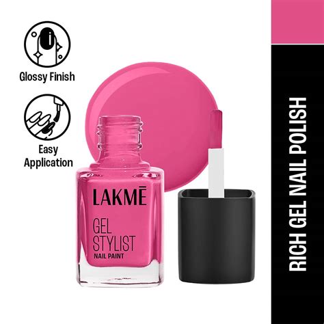 Buy Lakme Absolute Gel Stylist Nail Color - Pink Date (12 ml) Online at ...