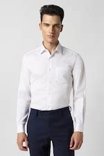 Buy Men White Regular Fit Textured Full Sleeves Wedding Shirt Online ...