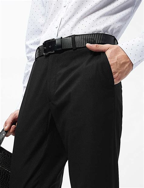 Buy Slim Fit Mid Rise Flat Front Trousers at Marks & Spencer