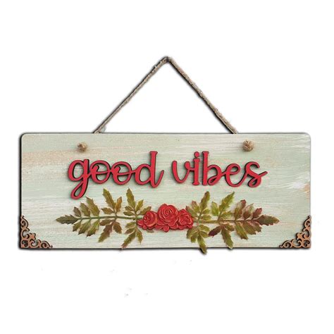 Chalk My Theme Good Vibes Quote Rustic Vintage Wooden Door Or Wall ...