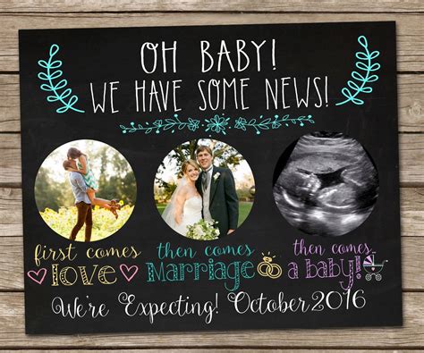 Editable Pregnancy Announcement Template Free - Social Media Template