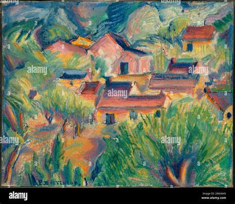 Houses and Landscape. oil on canvas. Date: ca. 1918. Museum ...