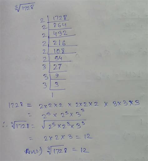 find cube root of_ 1728 - Brainly.in