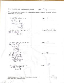 Image result for How to Solve Multi-Step Equations with Variables On One Side