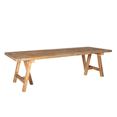 Rustic Farmhouse Trestle Dining Table– Simply Home