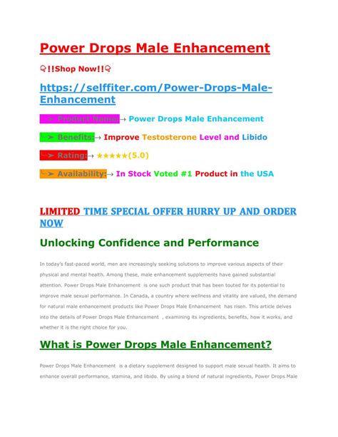 Power Drops Male Enhancement Natural Male Enhancement That Works | PDF ...
