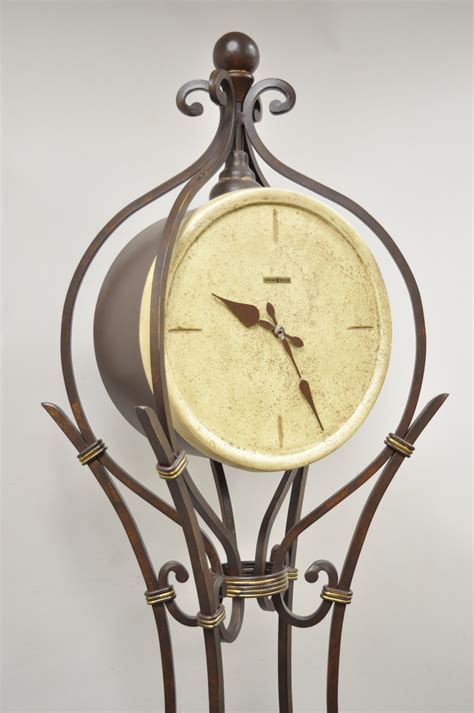 Howard Miller Vercelli Grandfather Clock Tall Wrought Iron Standing ...