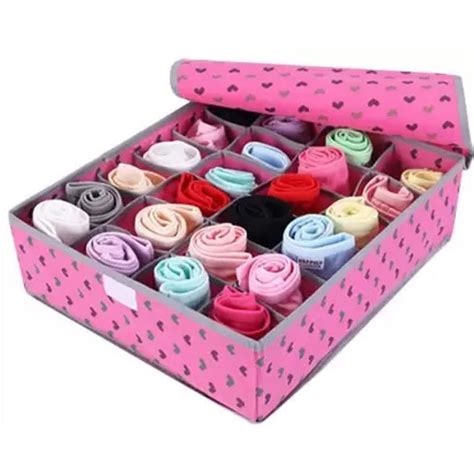 24 Shelf Wardrobe/Drawer Storage Organiser Box By AK - 1 PC ...