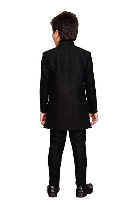 Buy AJ DEZINES Kids Indo Western Sherwani Set For Boys (7022_BLACK_2 ...
