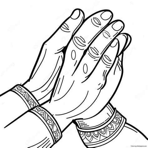 Praying Hands Coloring Page (55373-43819)
