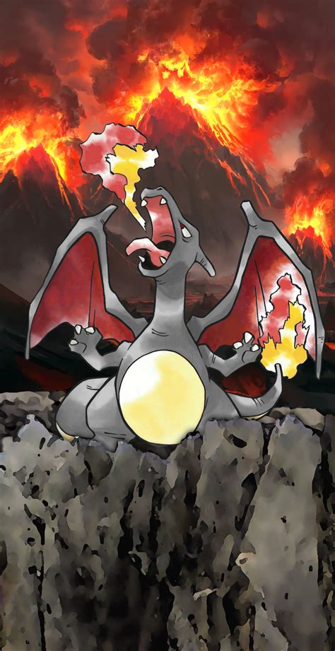 Shiny Charizard Wallpaper 1 - 2400-2500px by CrimsonDragon01 on DeviantArt