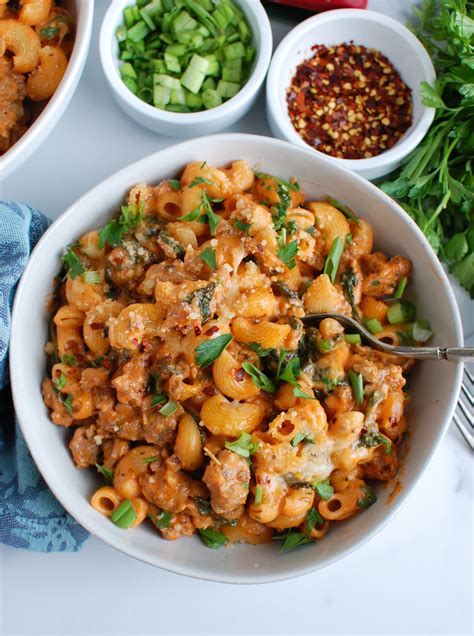 Spicy Sausage Pasta - A Cedar Spoon