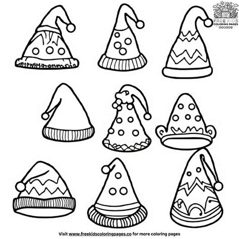 Elf Hat Coloring Pages