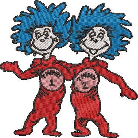 Image result for Thing One Machine Embroidery Design