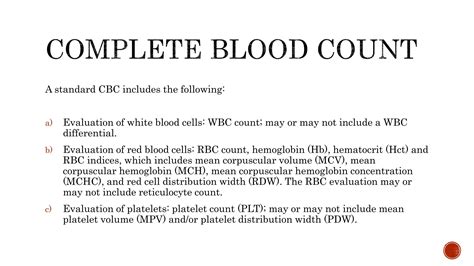 Complete blood count | PPTX