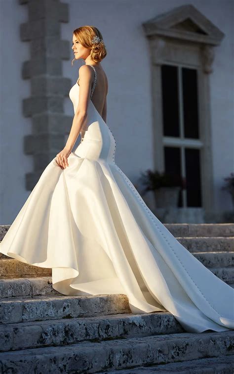 Modern Fit and Flare Wedding Dresses | Martina Liana