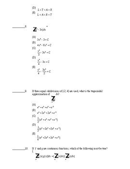 Image result for AP Calculus AB Integration Practice