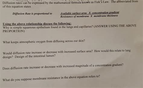 Image result for Diffusion Rate Equation