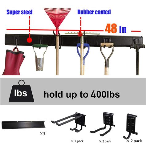 Ultrawall Garage Tool Organizer Wall Mount, 9 PCS Adjustable Storage ...