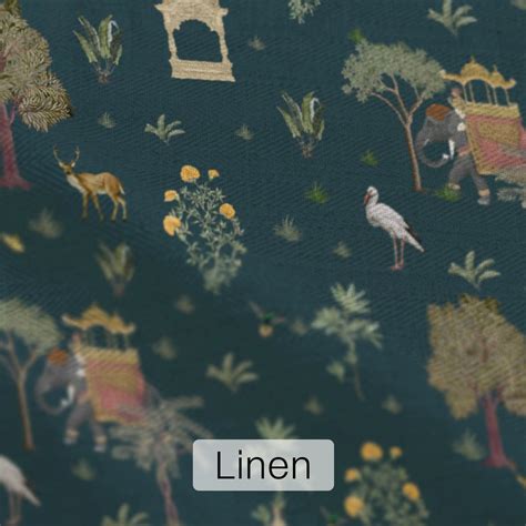 Sair Sofa and Chairs Indian Upholstery Fabric in Blue – Life n Colors