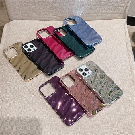 New Golden Winkle 3D Glossy Textured iPhone Ripple Soft Silicone Case ...