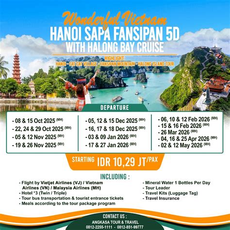 WONDERFUL VIETNAM SAPA +FANSIPAN : FEB - MAY 2026 BY MH Angkasa Tour ...