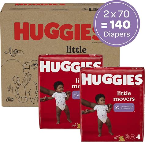Huggies Size 4 Diapers, Little Movers Baby Diapers, Size 4 (22-37 lbs ...
