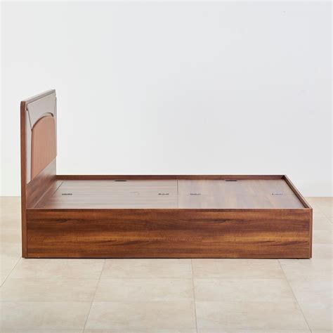 Buy Serenity Piloma Queen Bed with Box Storage - Brown from Home Centre ...