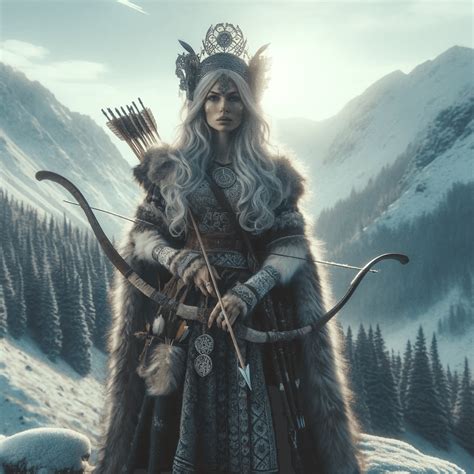 Skadi Norse Goddess of Winter Viking Runes T-Shirt
