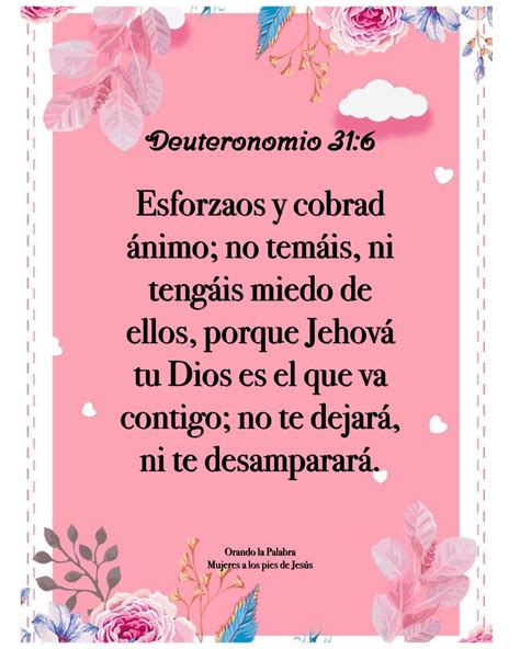 Orando con Deuteronomio 31:6