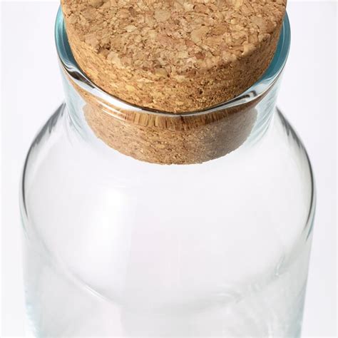 IKEA 365+ carafe with stopper, clear glass/cork, 0.5 l (17 oz) - IKEA