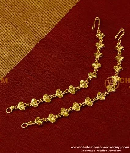 Buy South Indian Traditional White Stone Ear Chain Designs